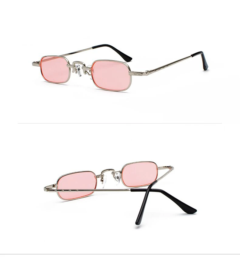 Ретро маленькие квадратные металлические стимпанк Солнцезащитные очки для женщин и мужчин модные очки Брендовые дизайнерские винтажные женские солнцезащитные очки высокого качества