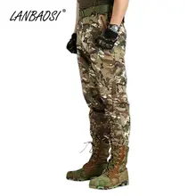 LANBAOSI мужские охотничьи брюки Sharksoft Shell саморазвитие водонепроницаемые носимые дышащие уличные тактические брюки