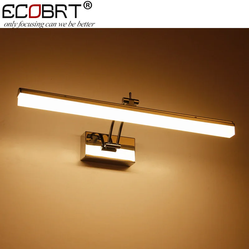 ECOBRT New LED Wall Lamps  Swing Arm12W 49cm long Bathroom Lighting over Mirrors Acrylic Decoration 110V / 220V AC