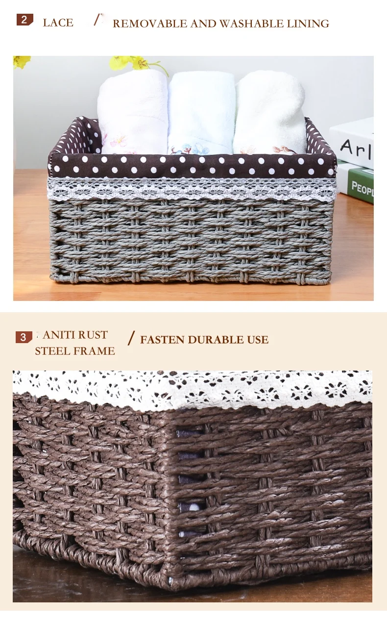 化妆品纸绳收纳篮子详情6