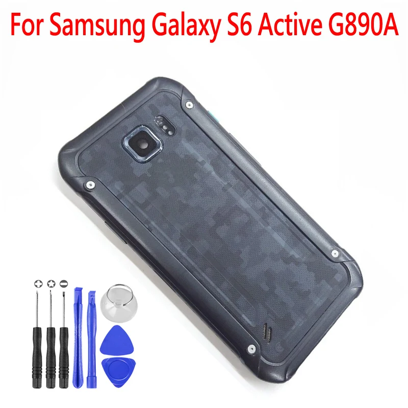 Для samsung Galaxy S6 Active G890 G890A Задняя крышка батареи Замена корпус двери+ Инструменты