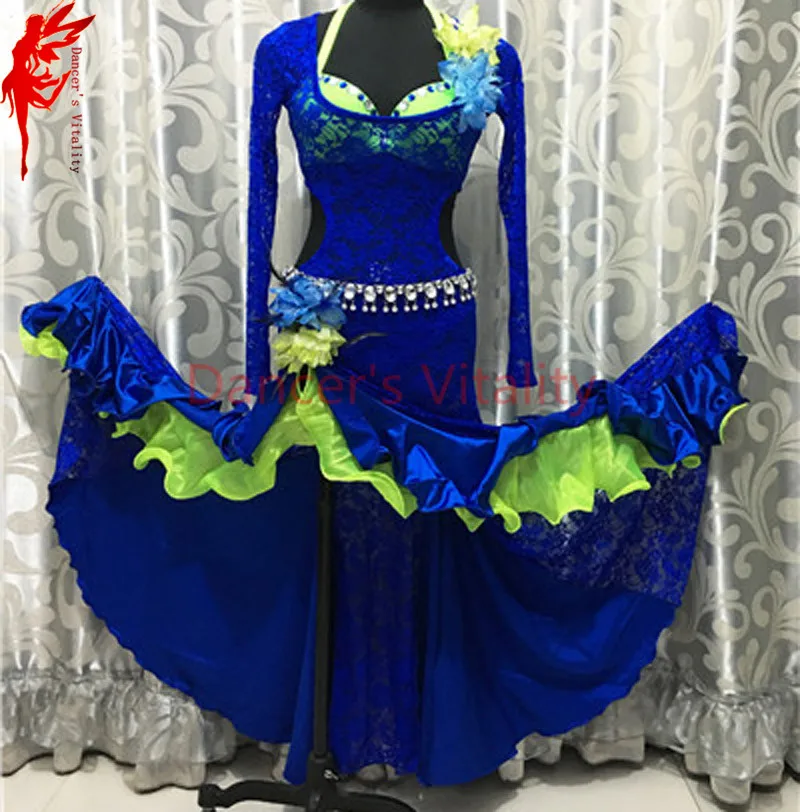 

Belly dance clothes 3pcs set(top/bra/skirt) luxury cloth girls latin dance dress Salsa ballroom Samba dance exercise set costume