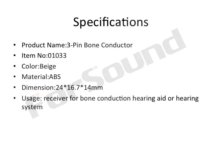 3-Pin Bone Conductor
