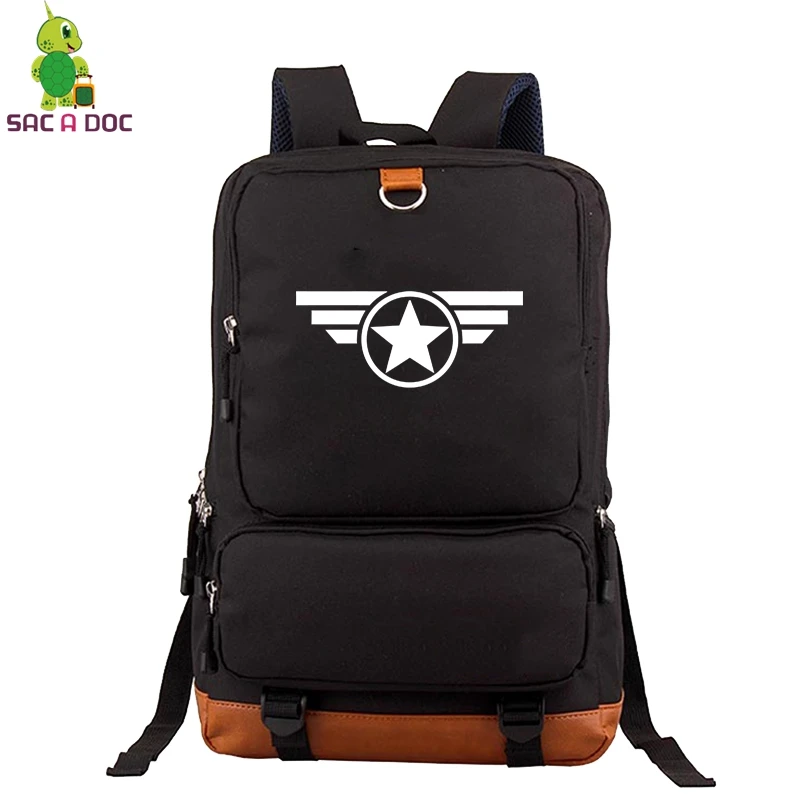 Супергерой женская сумка-рюкзак Капитан Америка Мужской Рюкзаки студентов Back Pack школьная сумка для ноутбука рюкзак для путешествий Сумки