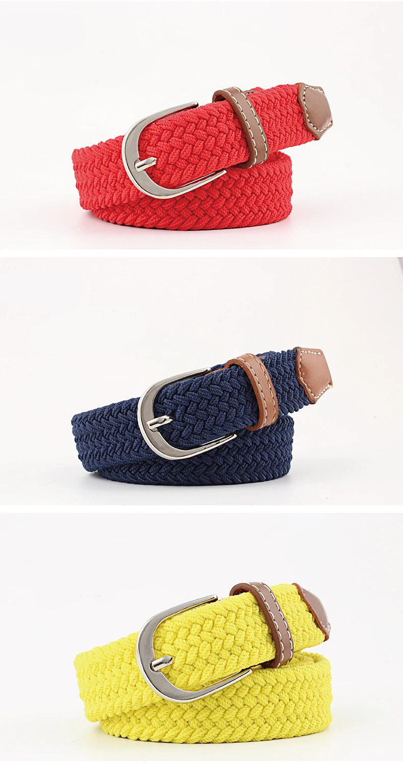 100x2.5cm New black elastic waist belt for women braided belt casual men belts with student belt thin Canvas belt N219