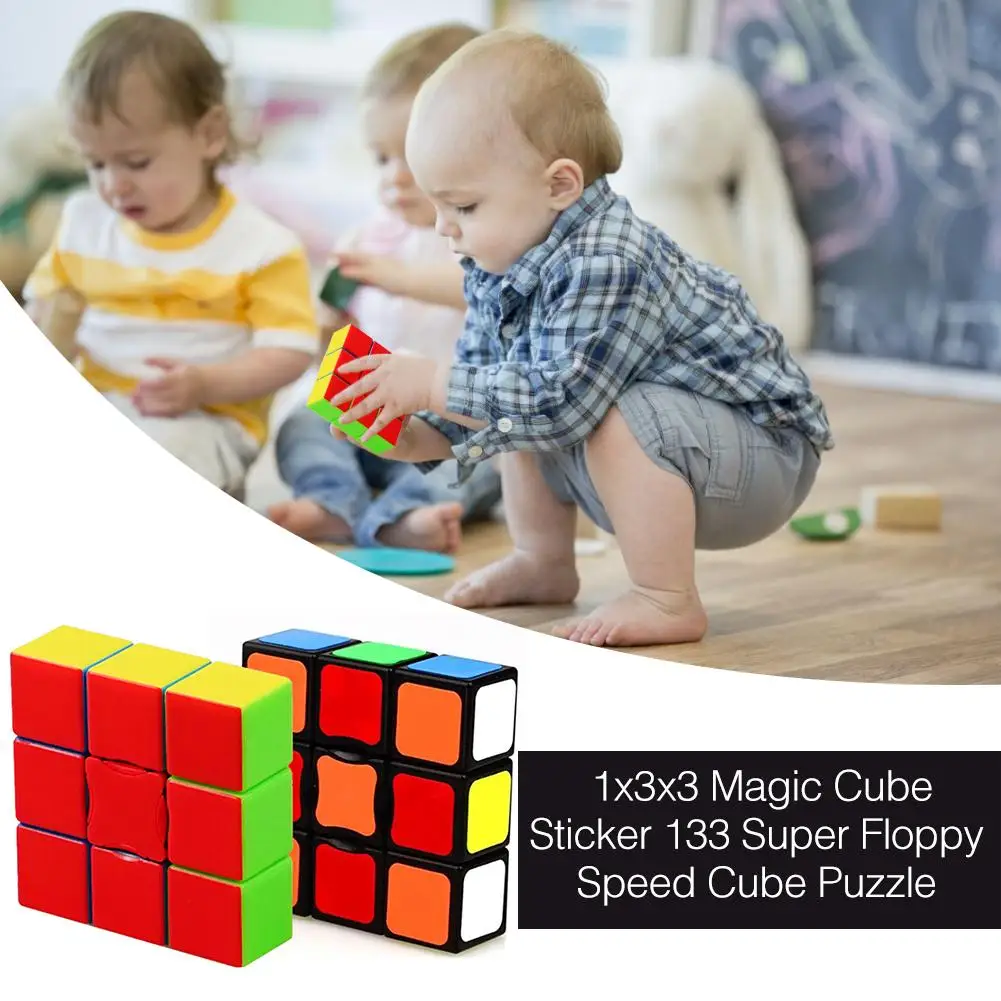 1x3x3 волшебный куб однослойный легко играть для начинающих супер дискеты головоломка с быстрым кубом обучающая игрушка специальные игрушки