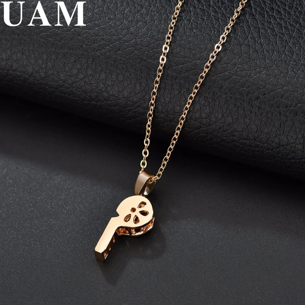 

UAM Elegant Fashion Jewelry Cubic Zircon Pendant Necklace Korean Style Kolye Simple Whistle Necklace Summer Hot Sale Accessories