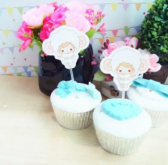 New Sale 30 Pcs Cute Aries Cupcake Topper Cake Accessories