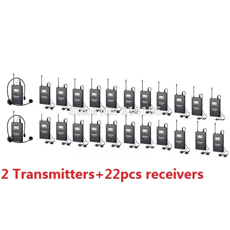 Takstar WTG-500/WTG500 UHF беспроводная система гида 6 выбираемых каналов 2 передатчика+ 22 приемника
