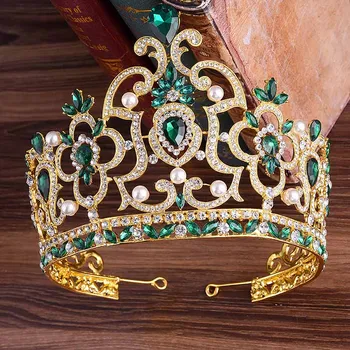 

Crystal Bride Hair Ornaments Rhinestone Pearl Hollow Bridal Tiaras Crown Wedding Diadem Hair Jewelry Accessories for Women BH