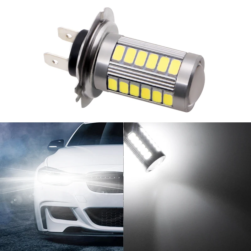 1 шт. H7 33 SMD 5630 Автомобильные светодиодные противотуманные фары 33SMD автоматический поворотный светильник s светильник заднего хода лампы белого, желтого и синего цвета