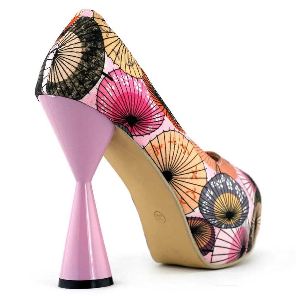 Plate Rose Bout Ouvert bleu Lf40804 Cône Pompes D'impression Talons pink À De Blue forme Parapluie naWqSSd5Y0