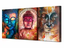 

Printed Abstract Buddha Wall Art 3 Piece Canvas Living Room Decoration Modern Wall Art Decorative Wall Pictures Bedroom Painting