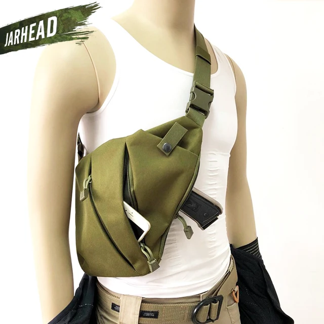 US $9.20 Outdoor Tactical Storage Gun Holster Shoulder Bags Men Anti-theft Chest Bag Nylon Sports Hunting Cr