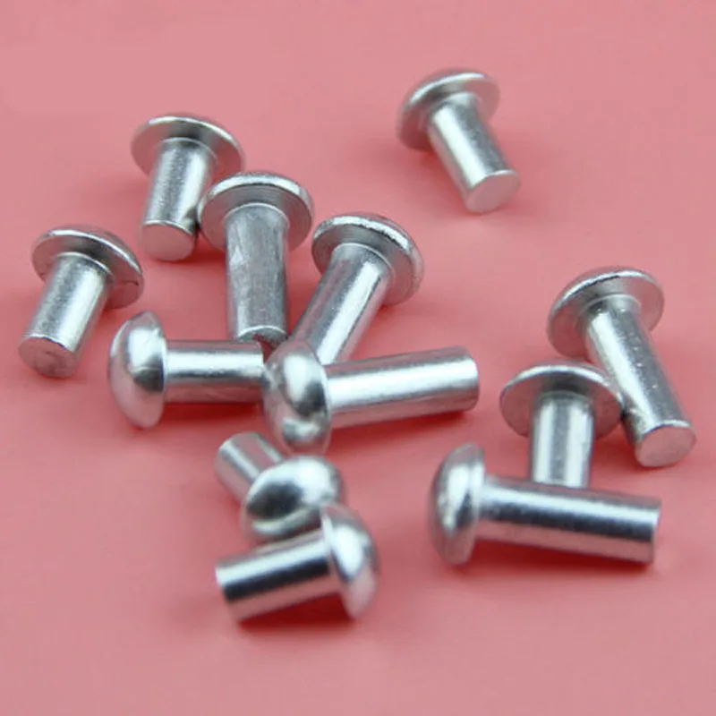 M6 Round Head Solid Aluminum Rivets  Half Round Head Rivet  Size 10mm 