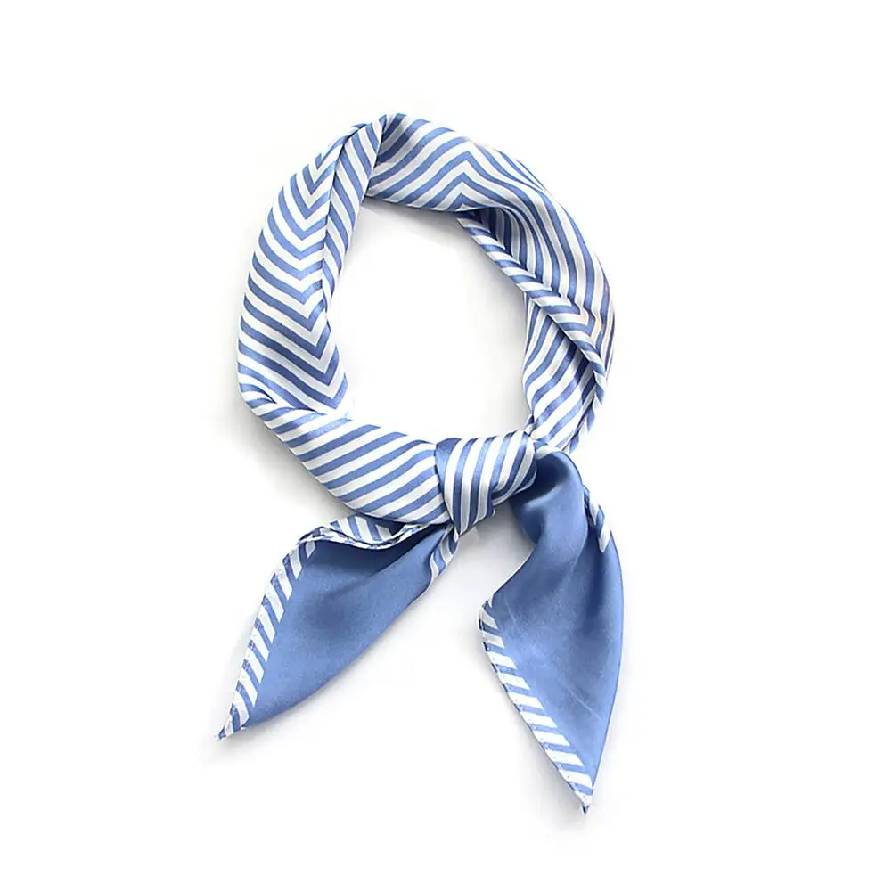 Летние Для женщин Элегантный квадратный шарф атласный Тощий маленький Винтаж волосы галстук группы Multi-Цвет аксессуары для волос подарки