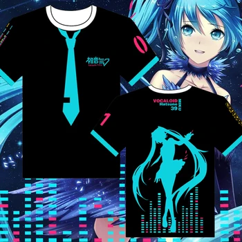 

Summer Shirt T Shirt VOCALOID Anime Hoodies Hatsune Miku Cosplay Shirt T Shirt Men Women Cos