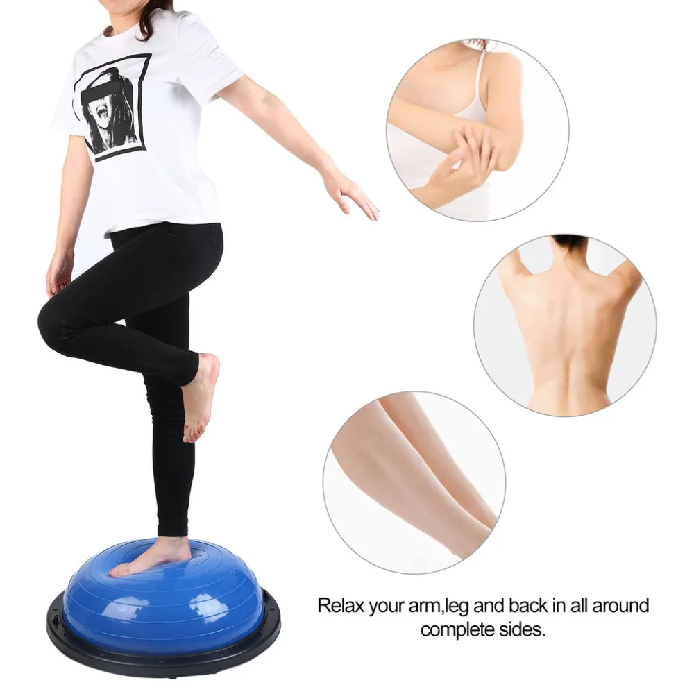 Eco-Friendly Elastic Balance Yoga Trainer Ball Slimming Balance Pilates Ball With Pump Fitness Equipment Fitness Hemisphere Eco-Friendly Elastic Balance Yoga Trainer Ball Slimming Balance Pilates Ball With Pump Fitness Equipment Fitness Hemisphere