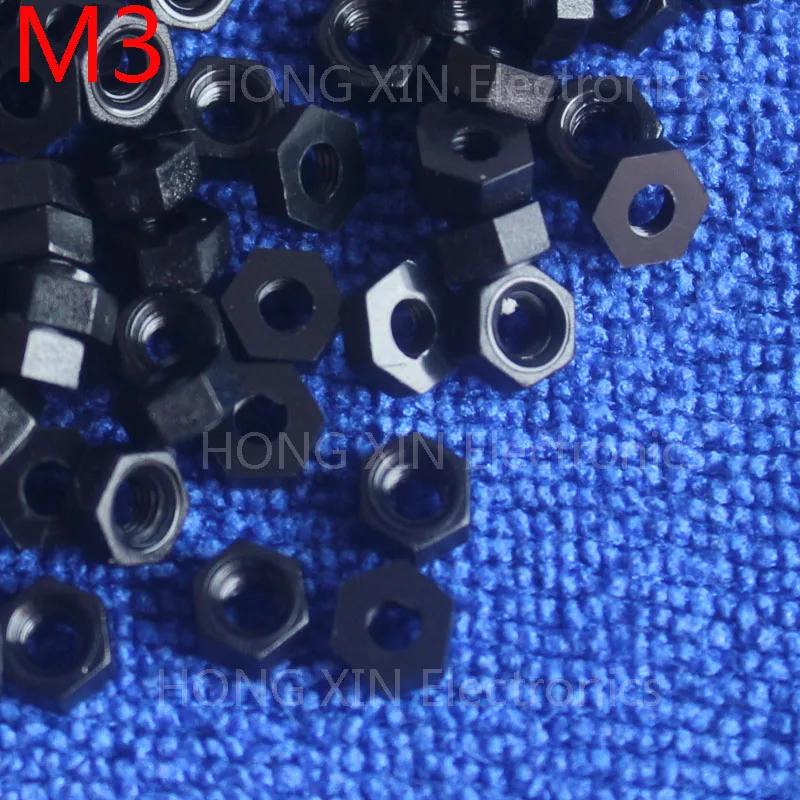 M3 1 pcs black nylon hex nut 3mm plastic nuts RoSH Hexagon PC Electronic accessories Tools