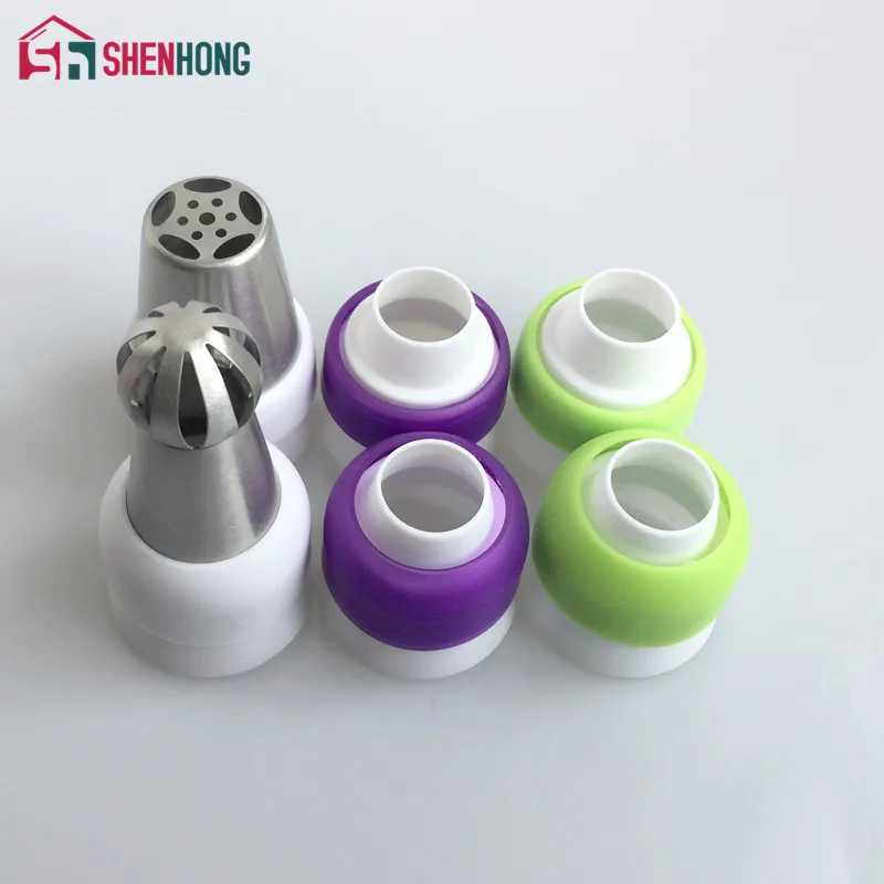 

Russian Sphere Nozzle Tips Coupler Sphere Icing Piping Nozzles Converter Plastic Cake Decorating Tools for Russia Nozzle
