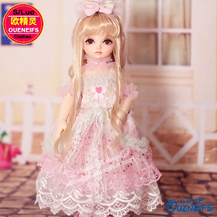 Одежда BJD 1/6 кружевное платье из пряжи и розовое для куклы тела YOSD аксессуары
