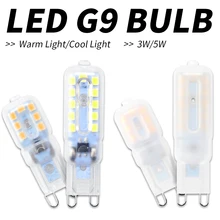 6PCS Ampoule LED G9 Led 220V Lamp SMD2835 G9 Mini LED Bulb 3W 5W Light for Home Chandelier Lighting 240V Transparent/Milky Shell