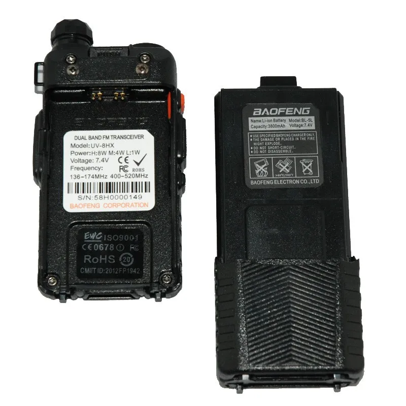 Baofeng UV-8HX 1/4/8 Вт Мощный иди и болтай Walkie Talkie двухдиапазонный 136-174/400-520 МГц Любительская двух-передающая радиоустановка UV 5R+ микрофон-динамик+ программный кабель