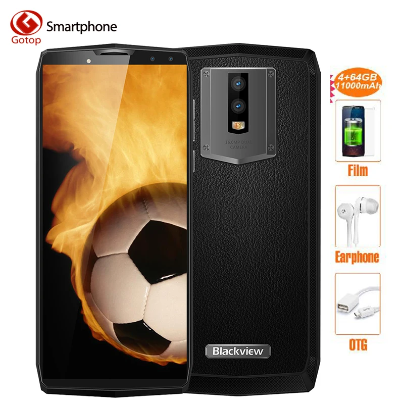 Blackview P10000 PRO смартфон 11000 мАч большой батарея 5 В/5A MT6763 уход за кожей лица ID 4 Гб 64 18:9