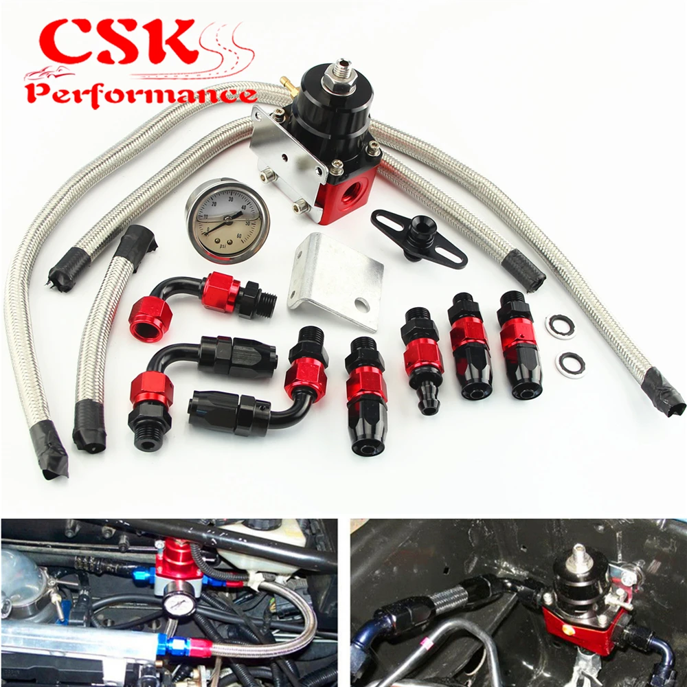 Регулируемый регулятор давления топлива+ манометр комплект подходит для CIVIC DSM STI GTI EVO r+ k