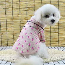 Одежда для собак; летняя Новинка; Модная Одежда для питомцев; сезон весна-лето; рубашка с принтом; двухногая тонкая одежда для собак; летняя одежда для собак; zwembest hond