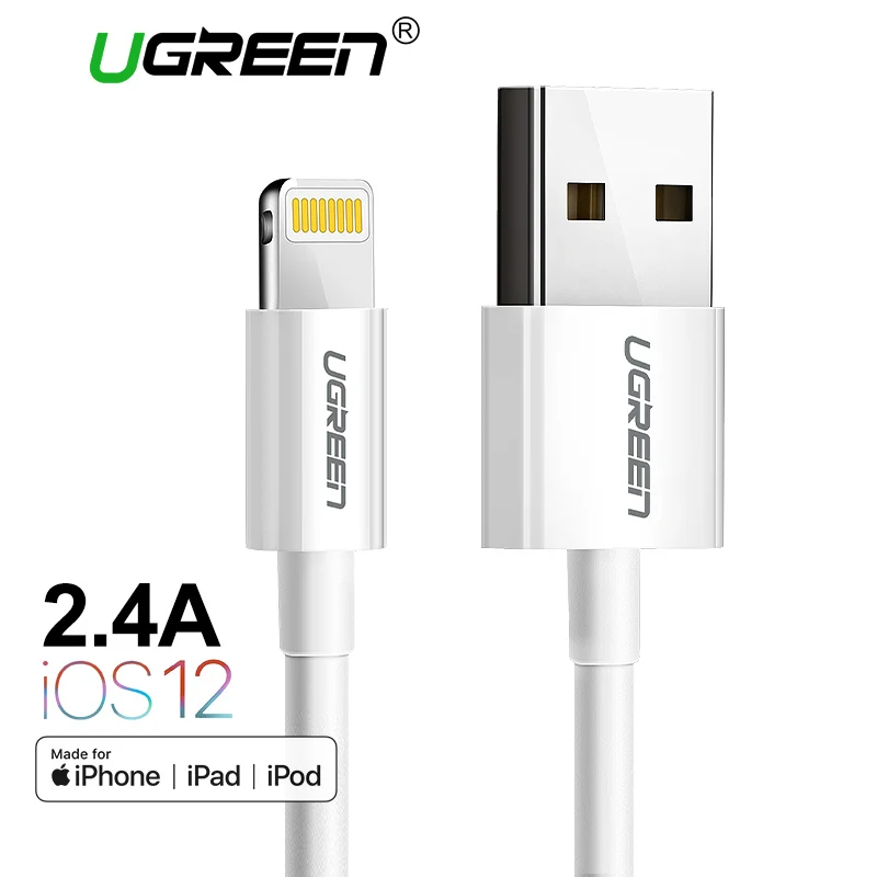 Ugreen MFi Lightning to USB Cable for iPhone X 8 7 6 Plus Fast Charging Data