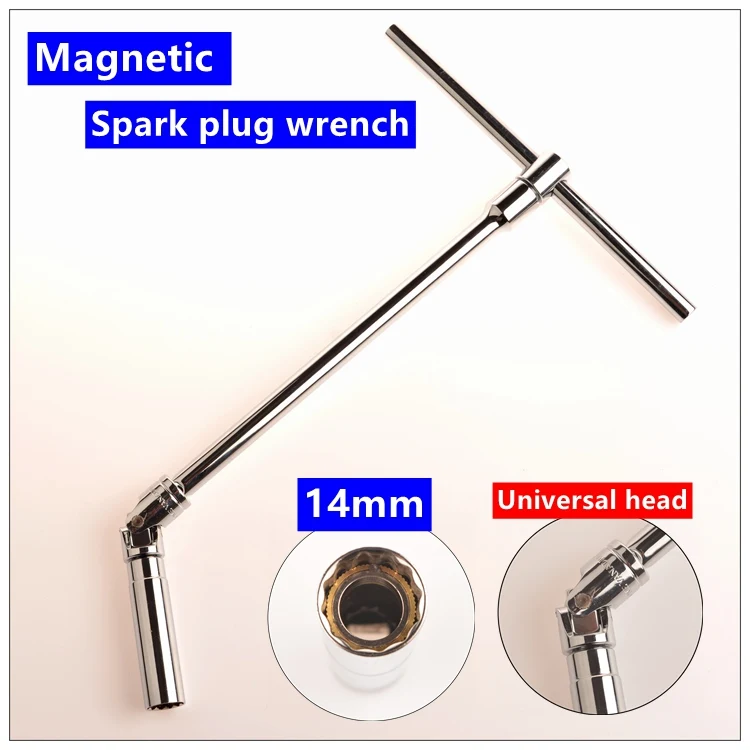 Магнитный ключ для свечи зажигания Свеча зажигания Разъем магнитный инструмент удаления 14 мм 16 мм - Цвет: 14mm with Universal