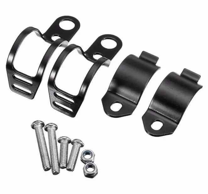 2X BLACK Billet Aluminum Turn Signal Light Brackets Fork ...