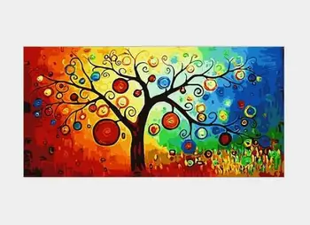 

Frameless wall decor diy painting by numbers hand painted canvas painting for living room 40*50cm Rich Trees