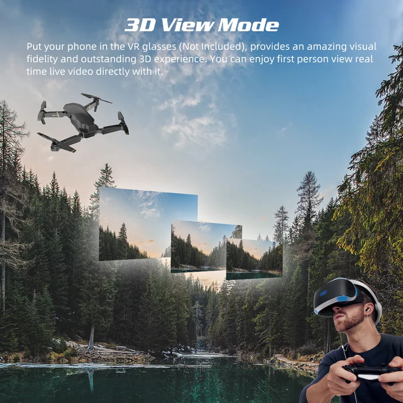 Дрон 1080p HD WiFi передача от первого лица Дрон с одной кнопкой возврата Квадрокоптер высота держать вертолет с камерой Дрон с камерой аккумулятор вертолет дрон с камерой квадракоптер квадрокоптер с камерой профессион