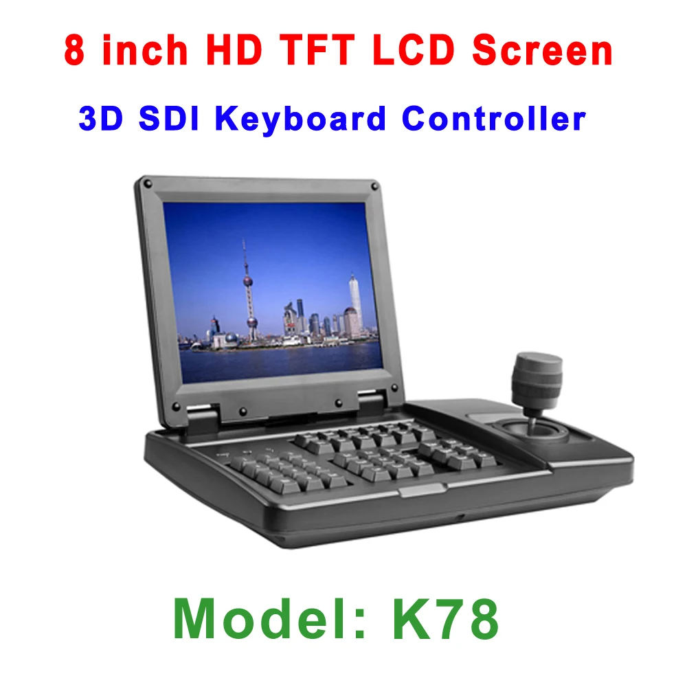 3D Джойстик PTZ контроллер 8 дюймов ЖК Аналоговый HDSDI PTZ визуальный контроллер клавиатуры для автомобиля PTZ камера в SDI HDMI CVBS выход