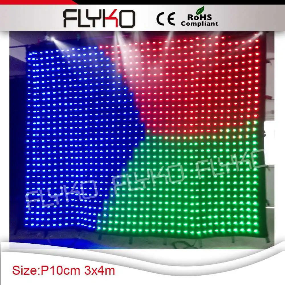 

Chinese sexy video Led Video Version Cloth Curtain RGB 3 In1 Soft Portable DJ DMX Background P10