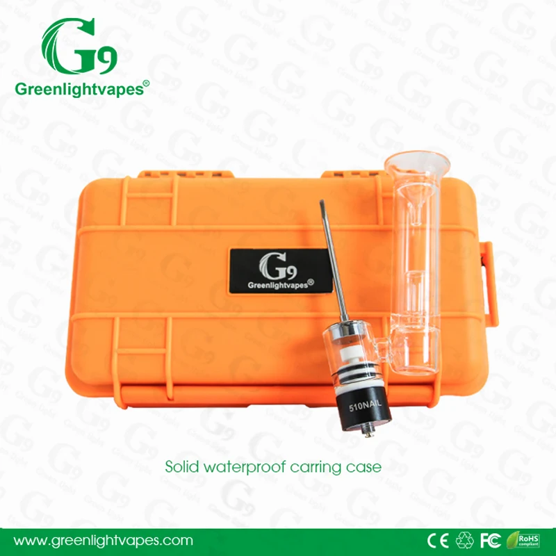 

G9 510 Nail Ceramic Quartz Chamber Cup Wax Oil Concentrates Dab Solid Waterproof Case Vapor fit 510 thread Box Mod 18650 Battery