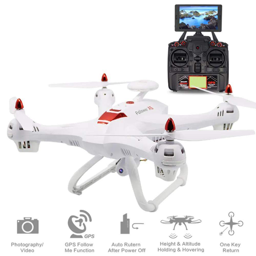 Phoota 2,4 GHz 4 CH 6 Axis gps FPV HD 720P 2.0MP камера WiFi 5,8G Трансмиссия Hover высота удержания RC Квадрокоптер Дрон подарок - Цвет: Белый