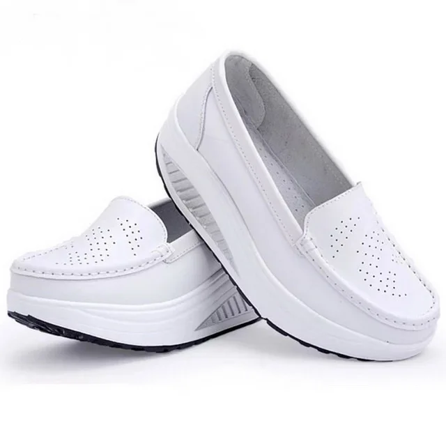 

Women genuine leather shoes female wholesale flats shoes girl casual comfort low heels flat loafers nurse shoes
