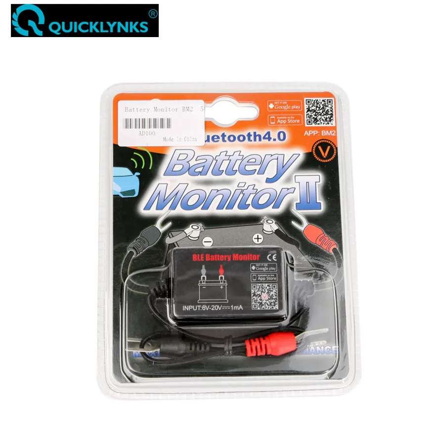 Монитор аккумуляторной батареи QUICKLYNKS BM2 Bluetooth 4 0 автомобильный тестер 12 В|12v battery tester|battery tester 12v12v car |