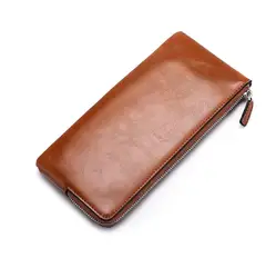 Premium Genuine Leather Phone Wallet Case with Card Pocket for Leather  MI MAX 2 (Brown)