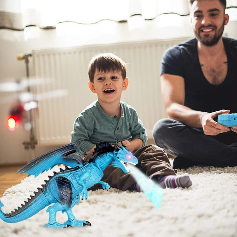 

Remote Control RC Dragon Walking Dinosaur Toy with Light Sound Kids Toy Gifts YJS Dropship