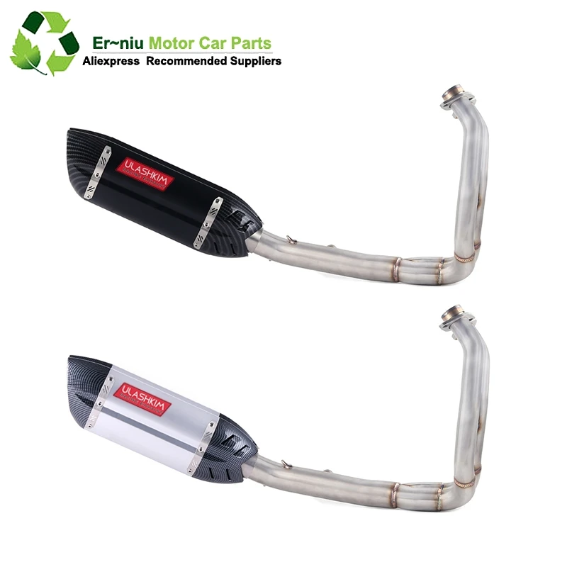 

Full system Slip On For kawasaki ER6N ER6F Ninja650R 2012-2016 Motorcycle Exhaust Muffler Escape Modifed Mid Link Middle pipe