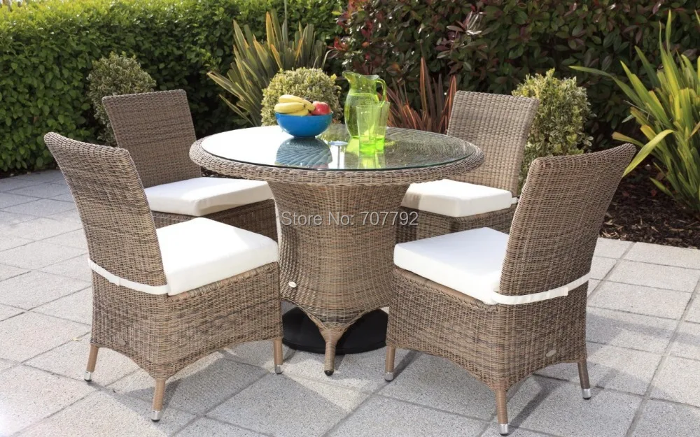 Us 6200 Vendita Calda 5 Pz Esterni Da Giardino In Rattan Di Vimini Tavolo E Sedia Set In Divanetti Da Giardino Da Mobili Su Aliexpress