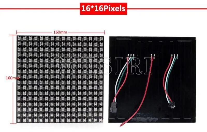 8x8 16x16 8x32 пикселей SK6812 WS2812B RGB Полноцветный индивидуально адресуемый цифровой гибкий светодиодный экран DC5V