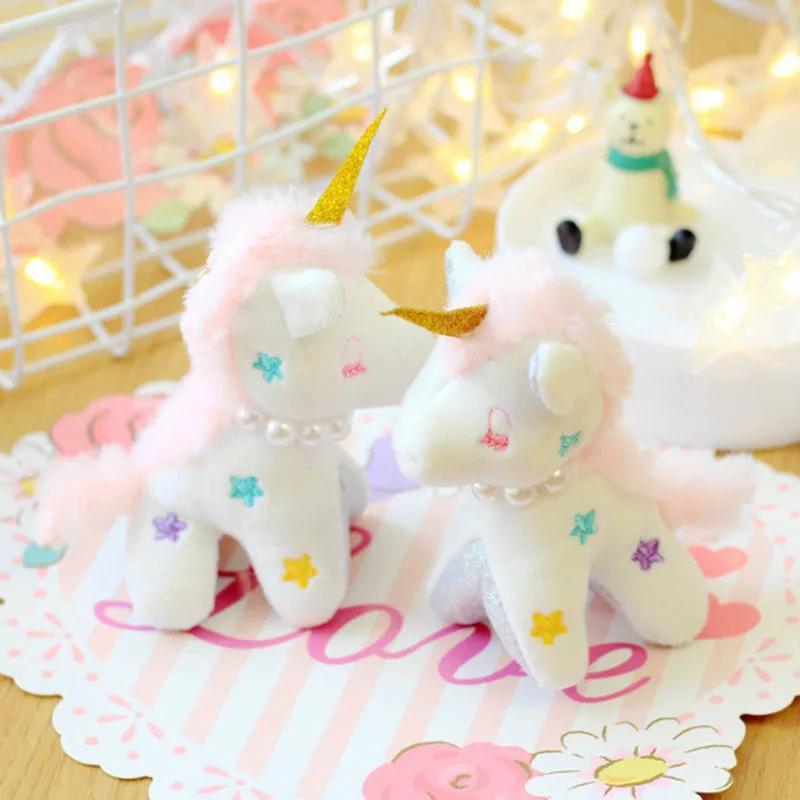

lucky unicorn key chain plush toy unicorn small pendant cute animal bag decoration keychain