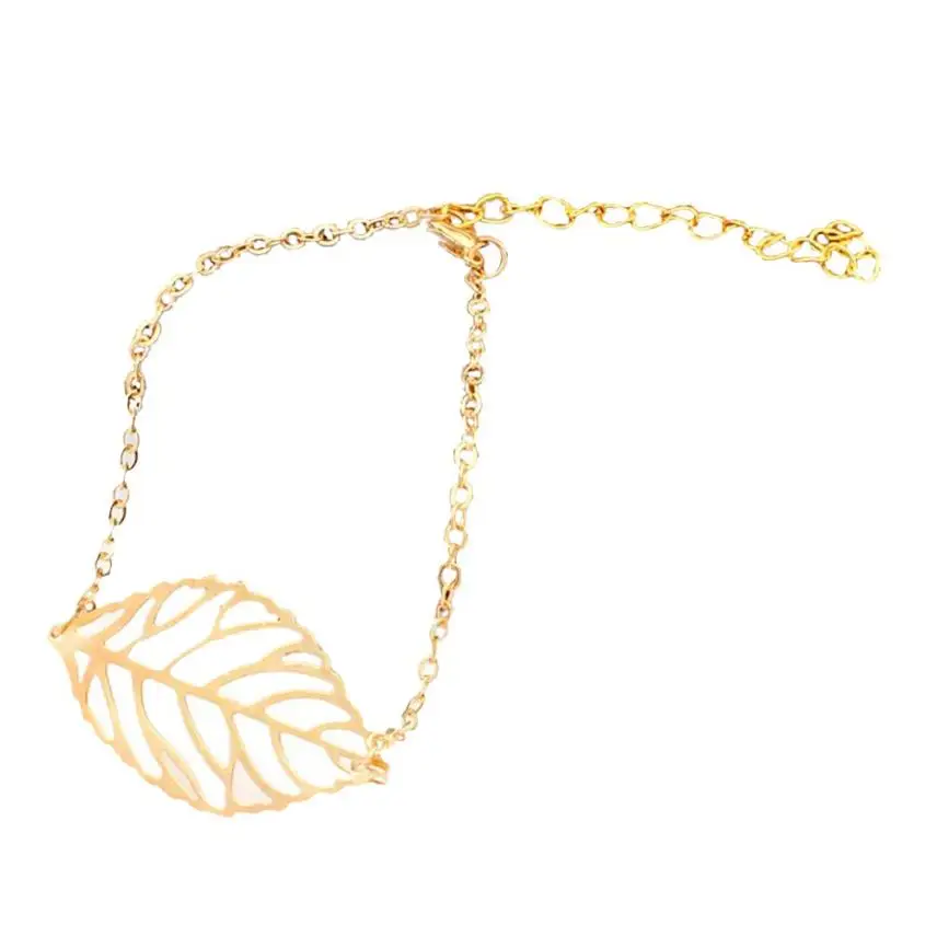 

Fashion Punk Metal Leaves Ankle Sexy Barefoot Hot Sale Fashion Jewelry Women Foot Bracelet Friendship Gift 4.17
