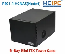 Hcipc 6bay mini itx torre caso, 6bay nad hdd gabinete, 6bay nas servidor, nas caso-frete grátis(China)