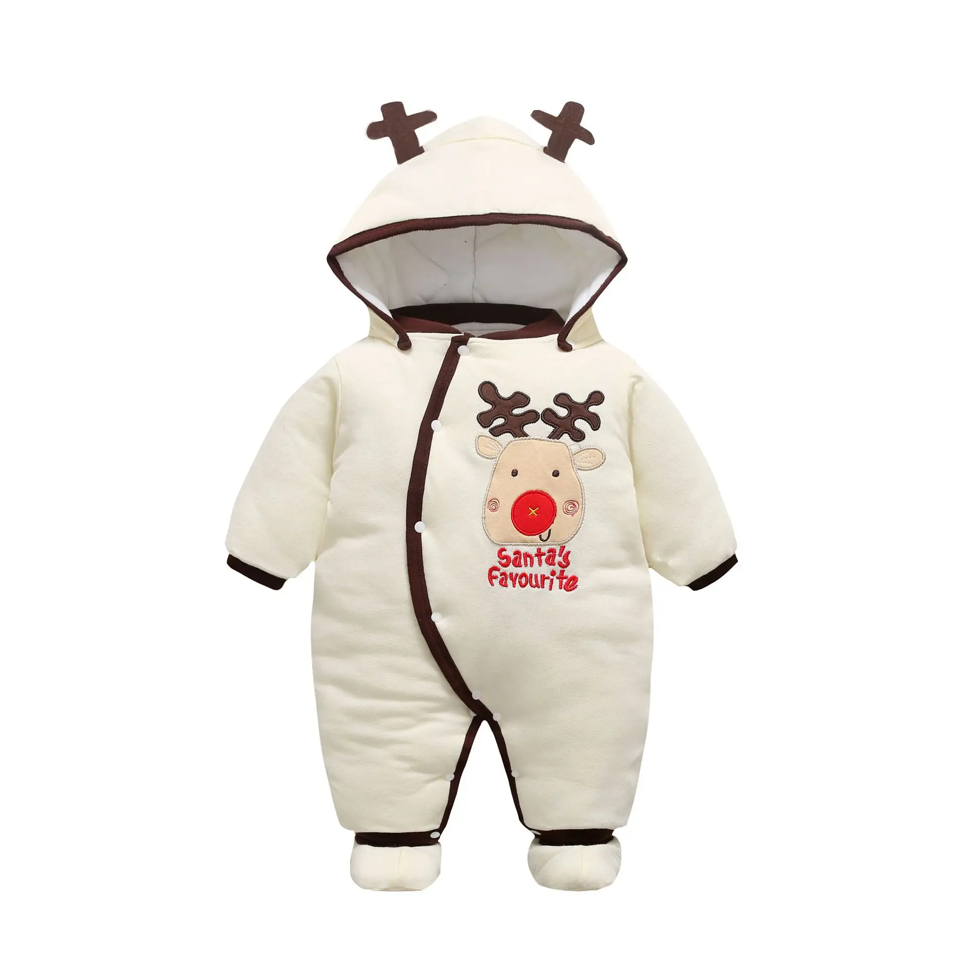 

0-2 Years Old Newborn Baby Long-sleeved Romper Kids Jumpsuit Cotton Coat Warm Thick Winter Boy Girl Baby Clothes